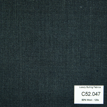 [ Call ] C52.047 Kevinlli V3 - Vải Suit 50% Wool - Xanh Đen Trơn